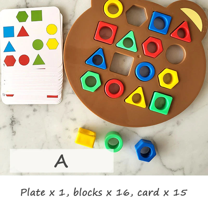 Matching Puzzle Colours Geometric Shape