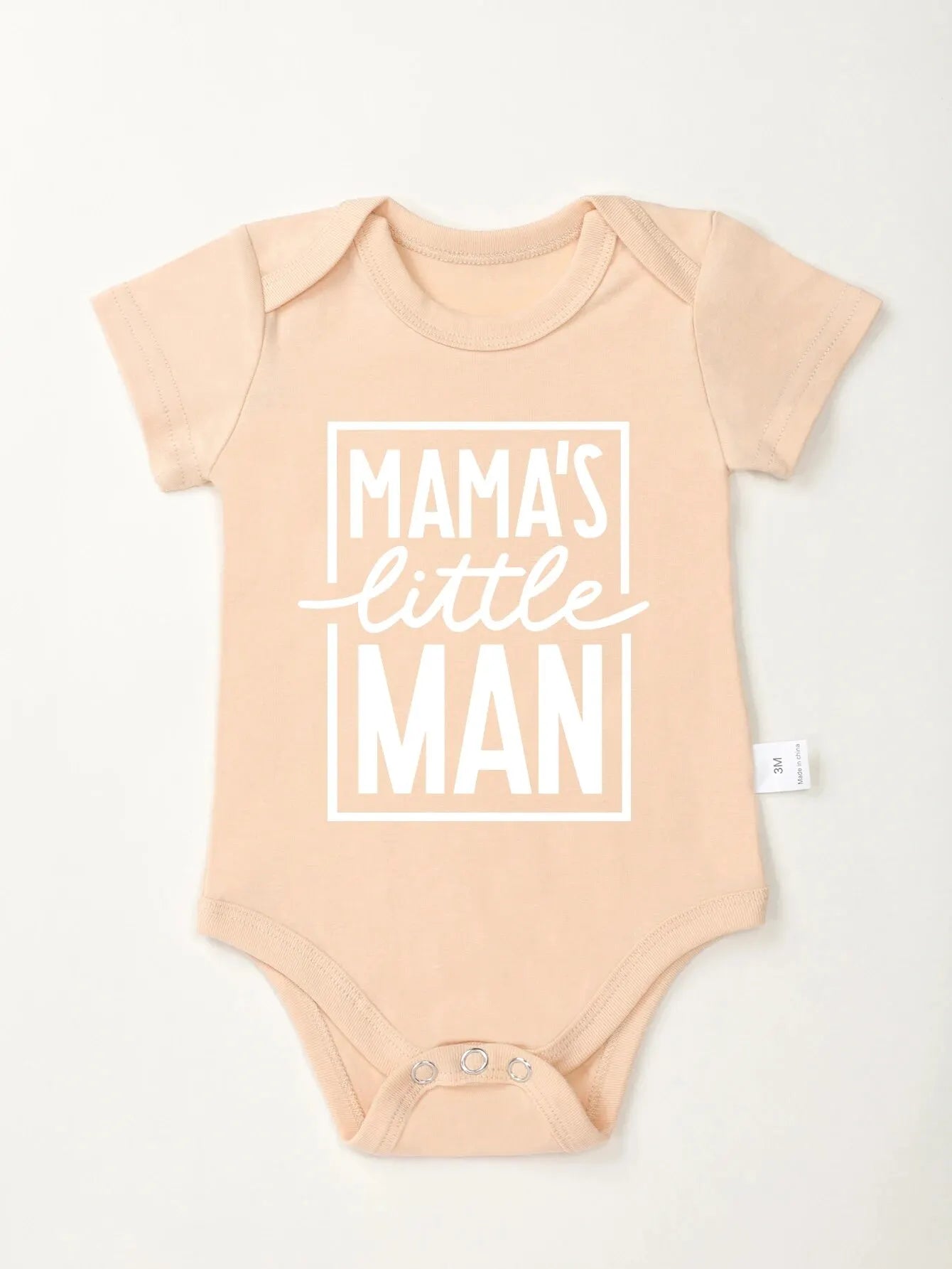 Mama's Little Man Baby Boy Clothes Khaki Pure Cotton Newborn Onesies Soft Skin-friendly Daily Casual Toddler Romper 0-24 Months