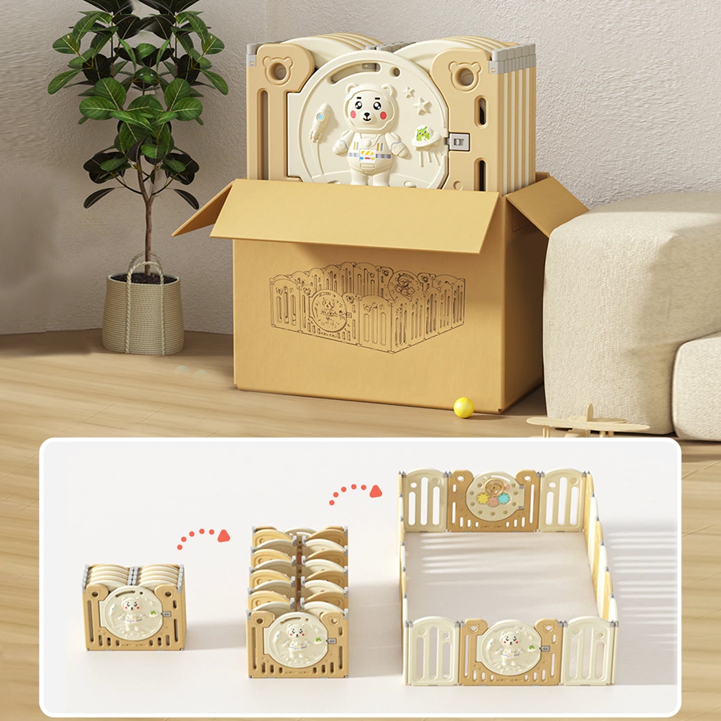 Children's Playpen Baby Safety Fence Luxury Combination Indoor Safety Barrier