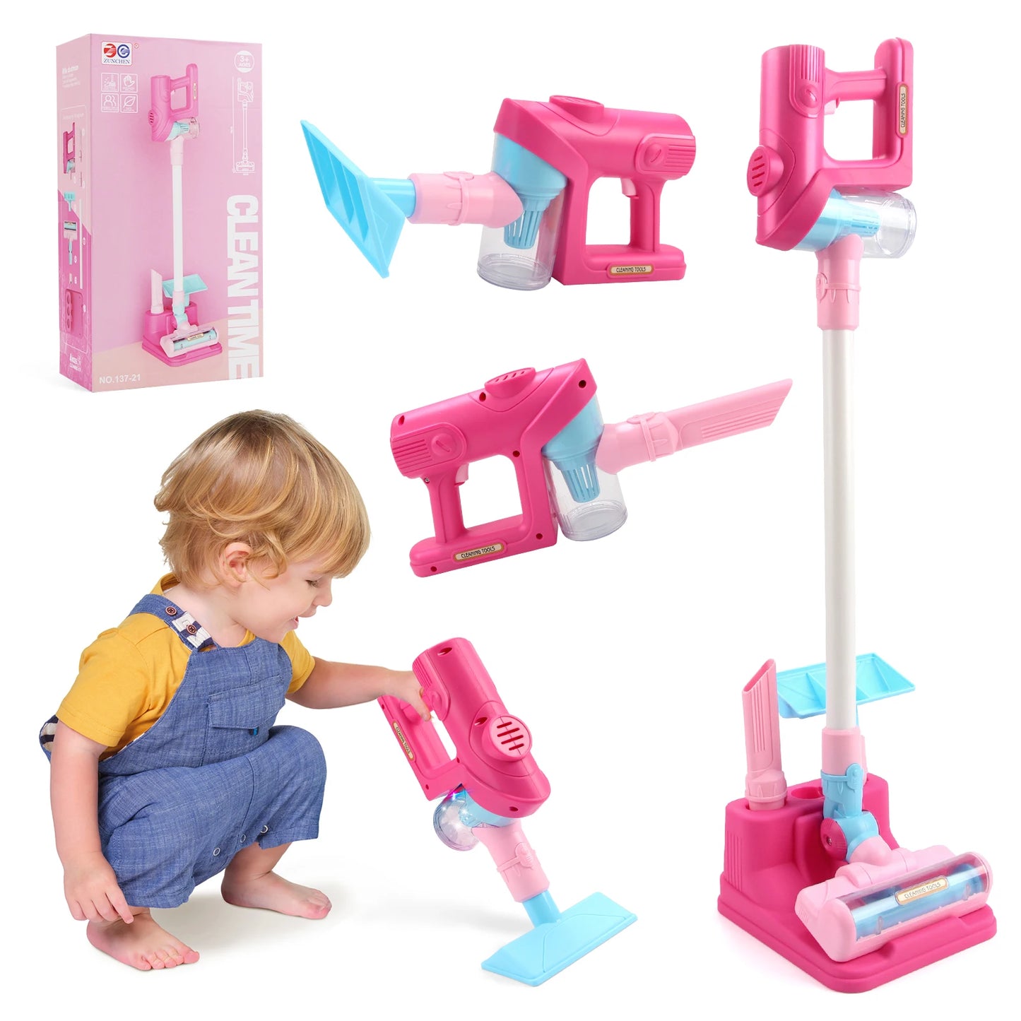 Electric Mini Vacuum Cleaner Simulation Housework Dust Catcher with Light and Music