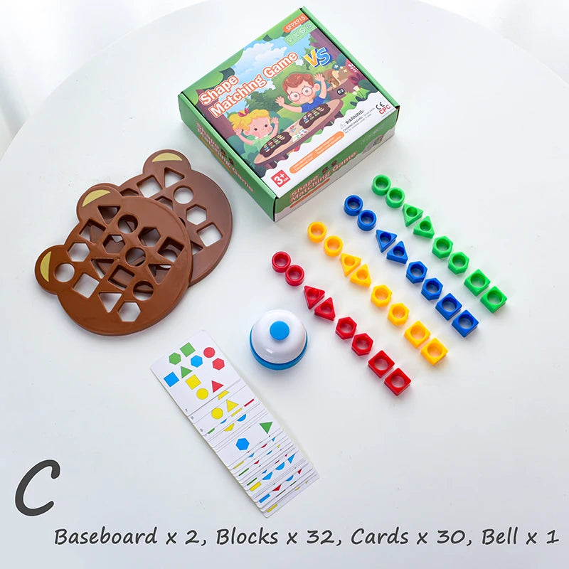 Matching Puzzle Colours Geometric Shape