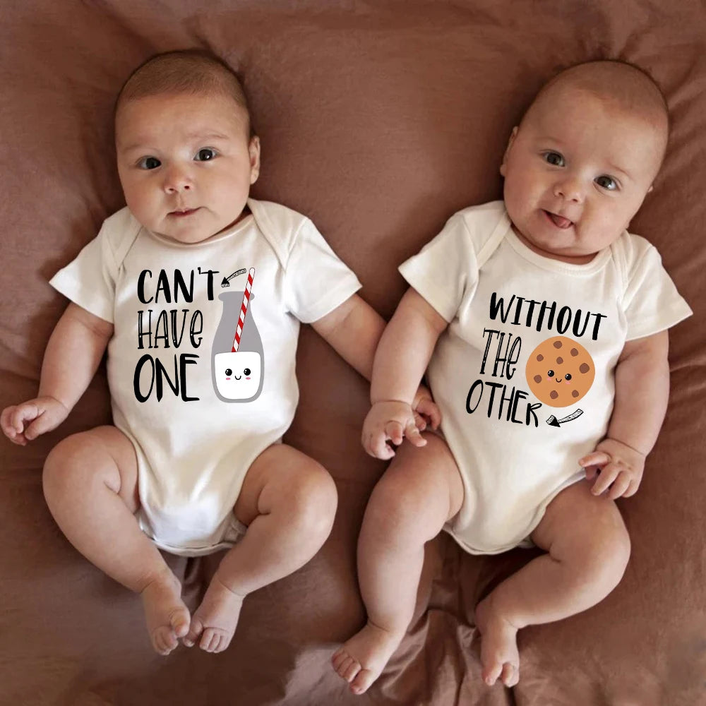 Can't Have One Without The Other Twin Baby Boys Clothes Bodysuits