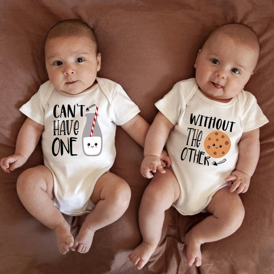 Can't Have One Without The Other Twin Baby Boys Clothes Bodysuits