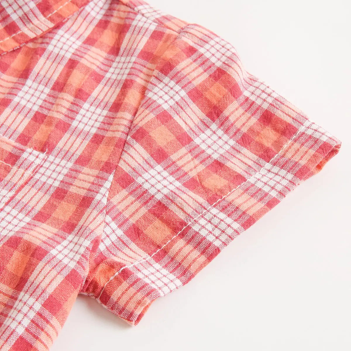 Sanlutoz Cotton Baby Boys Bodysuits Fashion Newborn Clothes for Baby Boy Short Sleeve Summer Baby Clothing Plaid