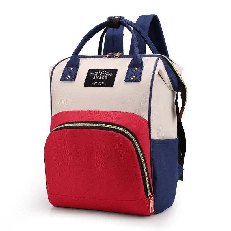 Large Capacity Canvas Mummy Bag Multifunctional Baby Bottle Thermal