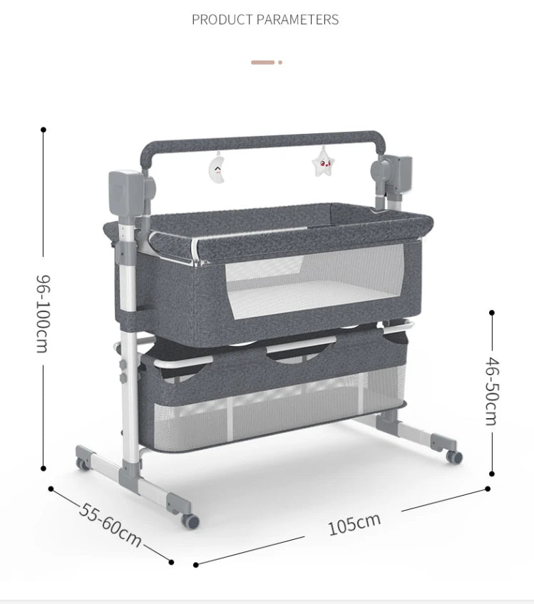 Baby Crib Bed  Electric with Music Movable and Portable