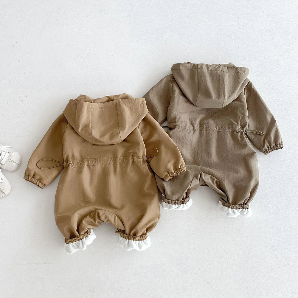 Casual Double-layer Hooded Jumpsuit