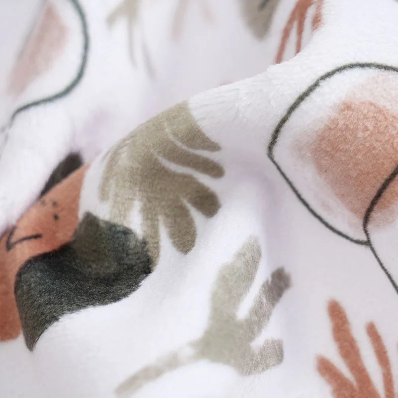 Infant's koala Print 0-18 months Bodysuit Autumn/winter plush and heavy Comfy Long Sleeve Onesie, Baby Boy's Clothing, As Gift