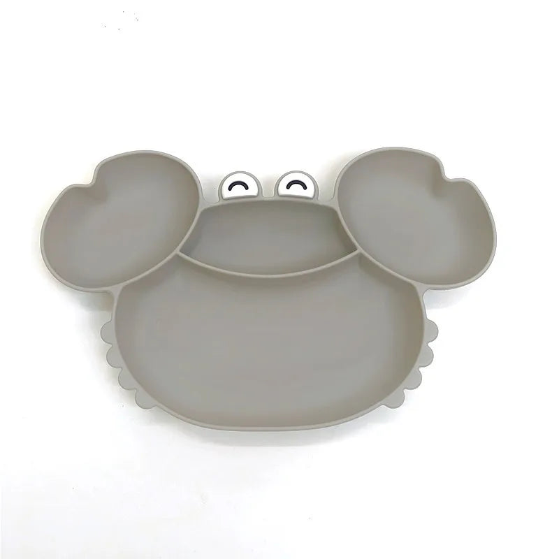 Children's silicone compartmentalized dinner plate