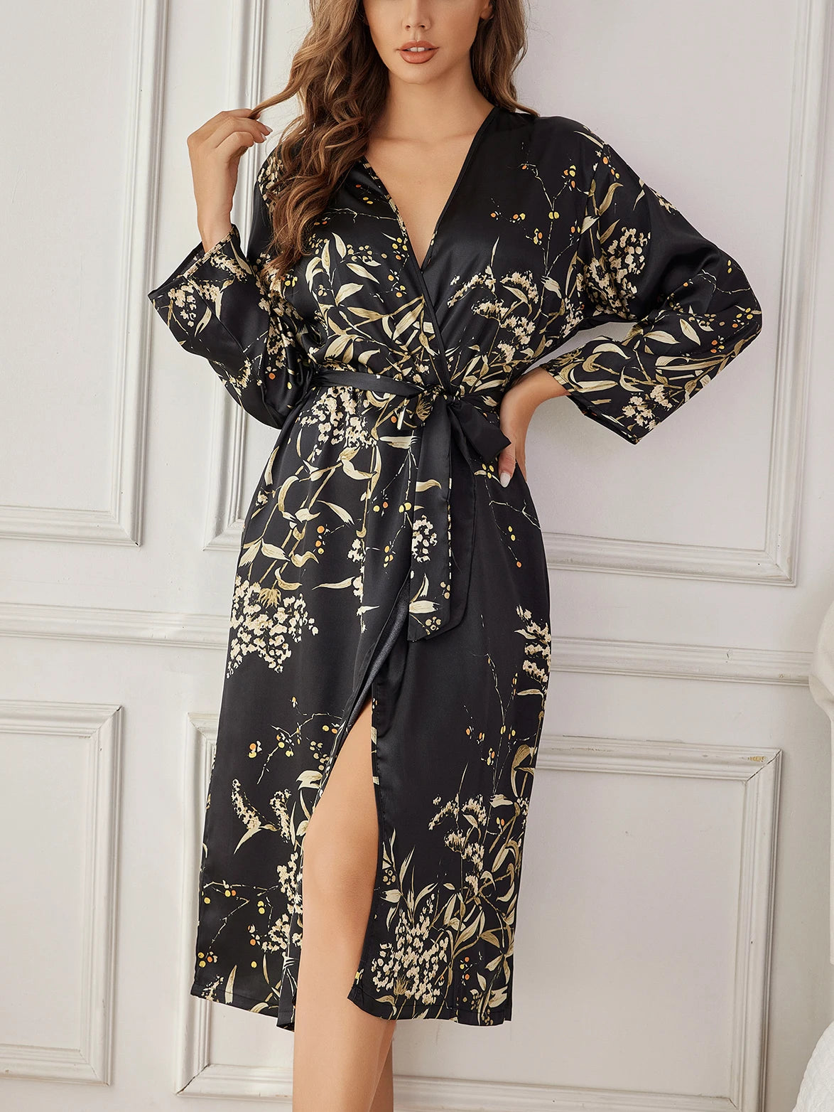 Elegant Robe Floral Print