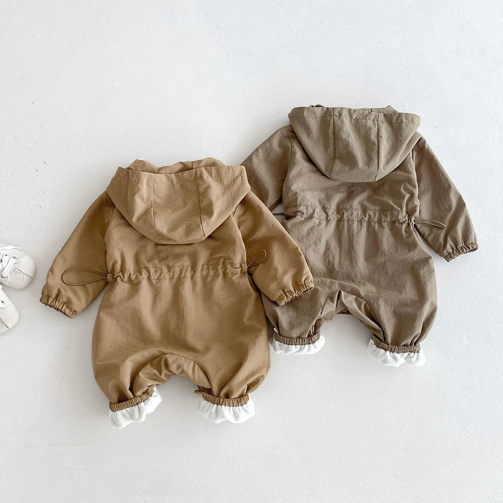 Casual Double-layer Hooded Jumpsuit