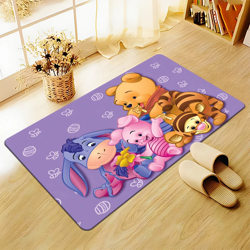 Winnie the Pooh Cartoon Printed Carpet .Living Room Bedroom Entrance Door Mat ,Sofa ,Toilets,Home Decoration Carpet. Picnic Rug