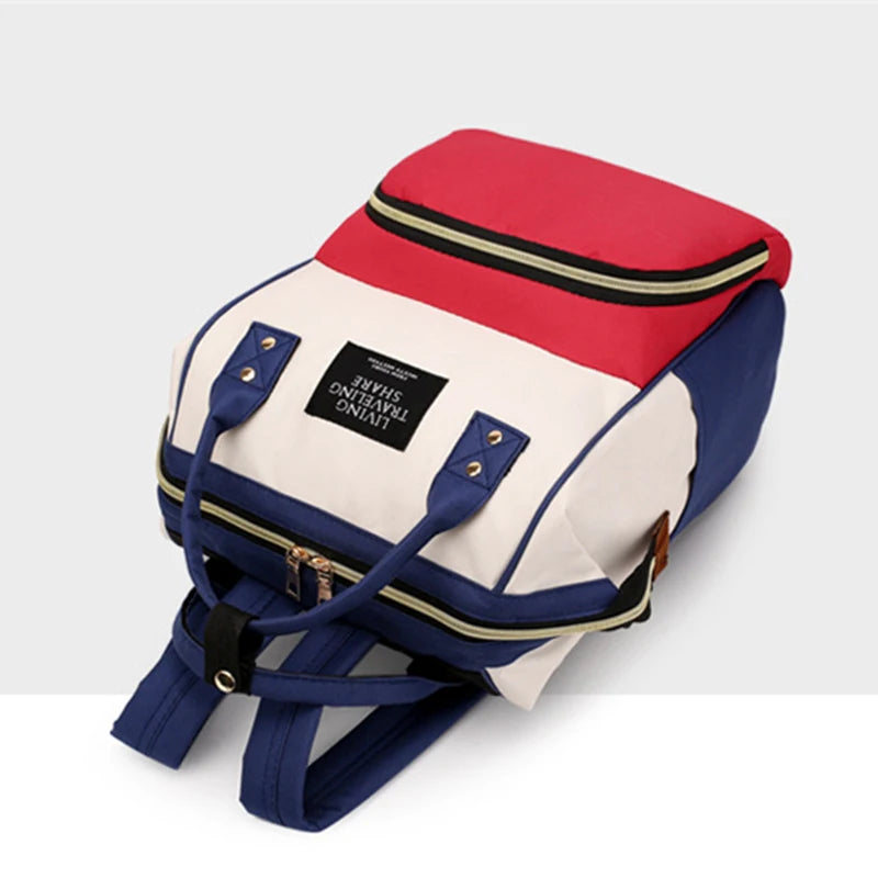 Large Capacity Canvas Mummy Bag Multifunctional Baby Bottle Thermal