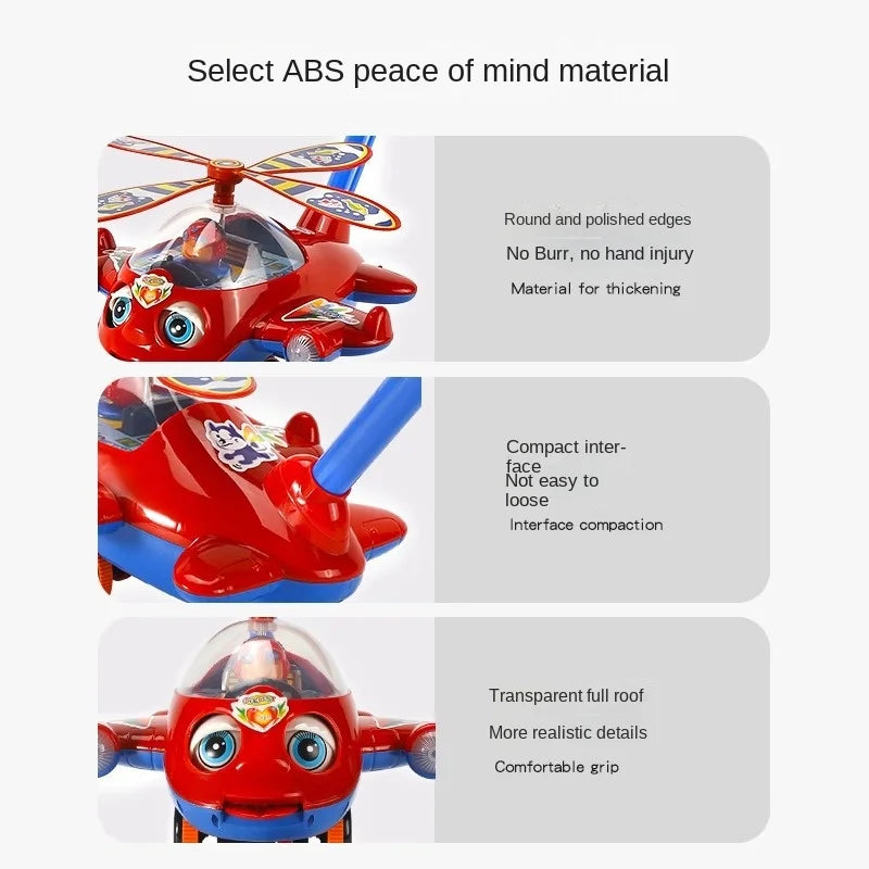 Hand Push Airplane Stroller Toy