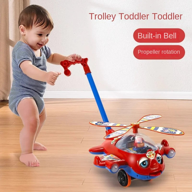 Hand Push Airplane Stroller Toy