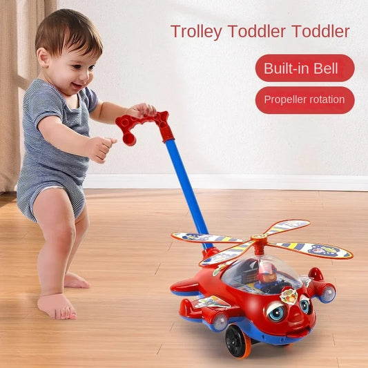Hand Push Airplane Stroller Toy