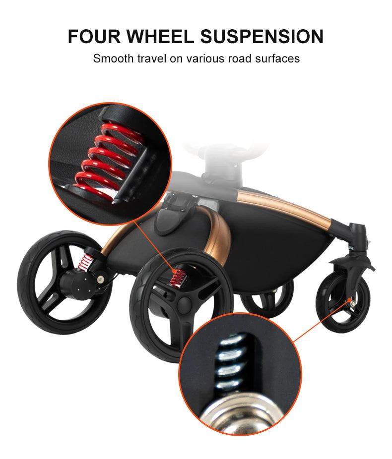 Biomimetic baby stroller 3 in 1 baby car light