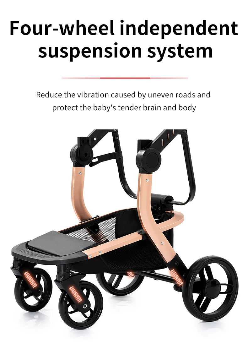 Baby Stroller lightweight  stroller 3 in1 baby car Baby carriage light trolley stroller with  bassinet