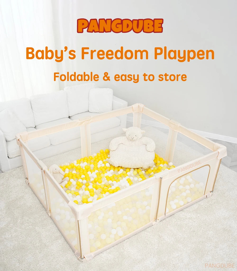 Foldable Baby Playpen Portable 150×180×70cm,180×200×70cm Dry Ball Pool Pit