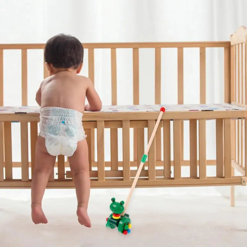 Toys Baby Push Toy Wooden Walker Walkers Trolley Pushing Toddler Toddlers Cart Walking Early Stroller Kids Learning Babies 3