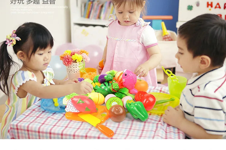 3-6 Years Old Child Vegetables and Fruits Kitchen Toys Set