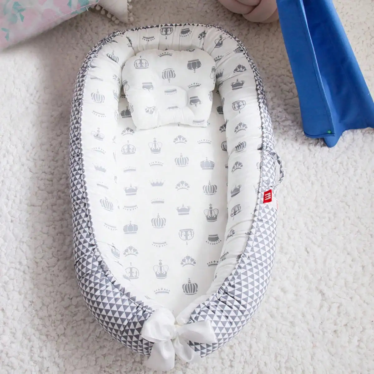 Baby Nest for Sleeping Newborn Baby Lounger Cotton Breathable Adjustable