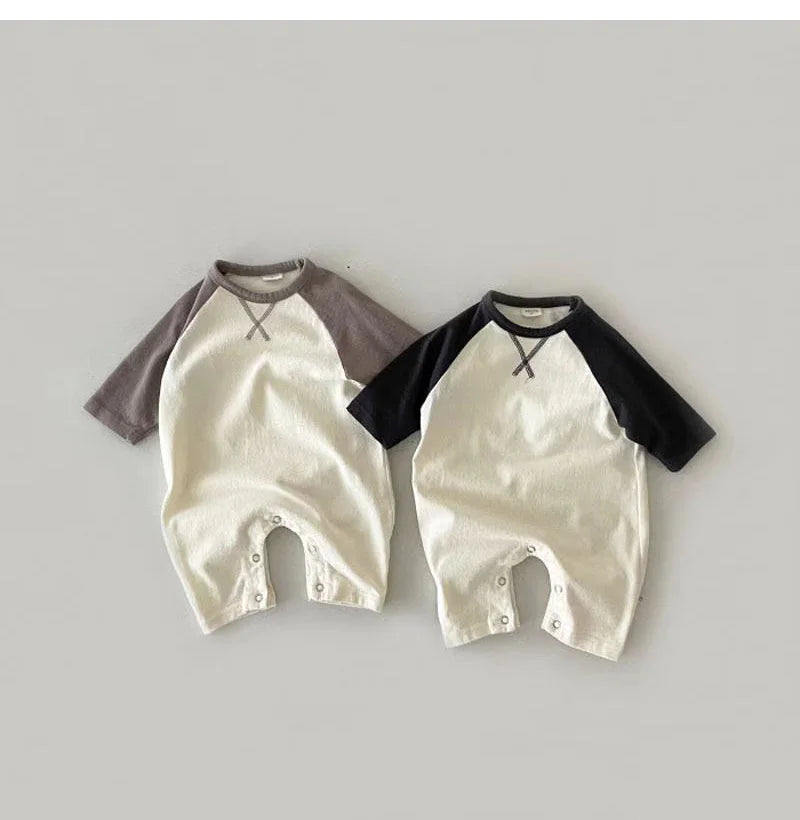 New Spring Autumn Baby Bodysuit Soft Cotton Toddler Jumpsuits for Girls Boys Newborn One-Piece Clothes Korea Style Infant Romper