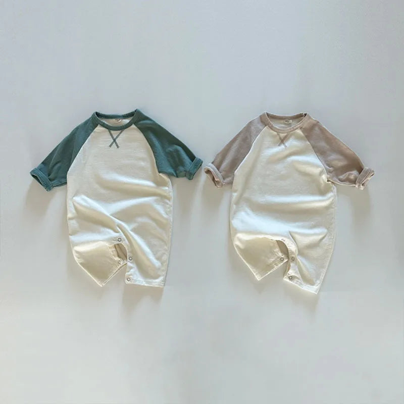 New Spring Autumn Baby Bodysuit Soft Cotton Toddler Jumpsuits for Girls Boys Newborn One-Piece Clothes Korea Style Infant Romper