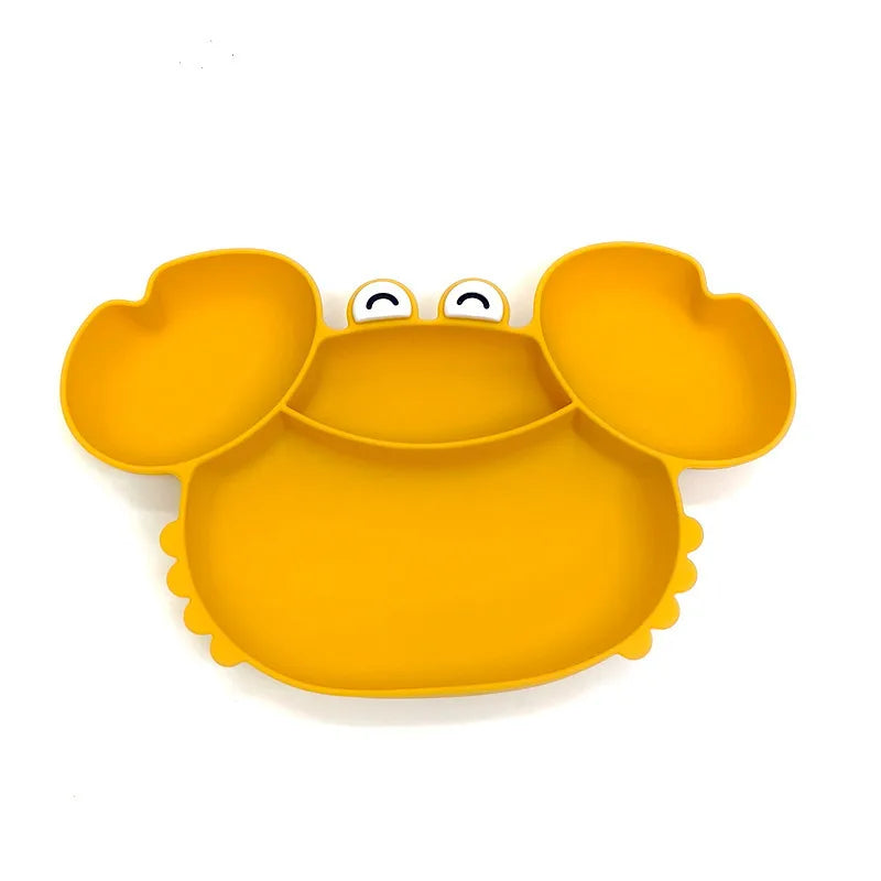 Children's silicone compartmentalized dinner plate