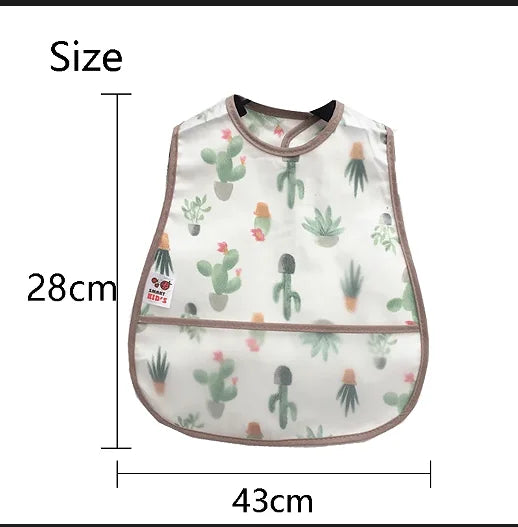Waterproof Pocket Lunch Feeding Bibs Adjustable