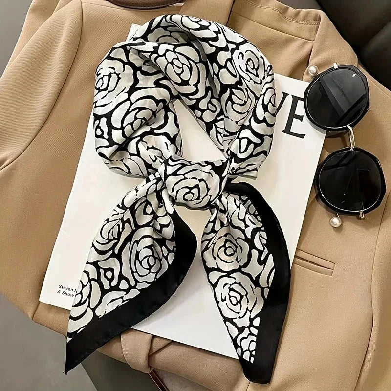 27.56" Print Small Square Scarf