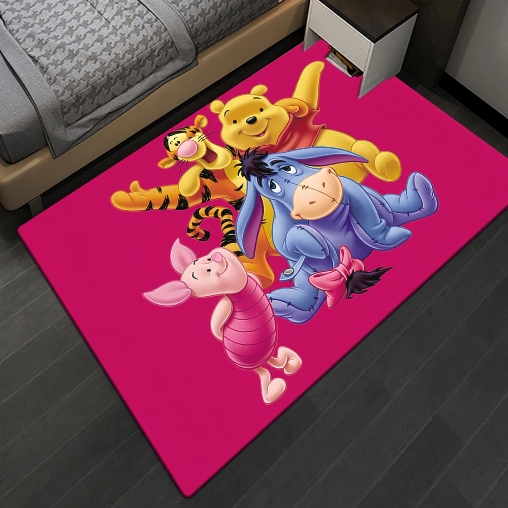 Winnie the Pooh Cartoon Printed Carpet .Living Room Bedroom Entrance Door Mat ,Sofa ,Toilets,Home Decoration Carpet. Picnic Rug
