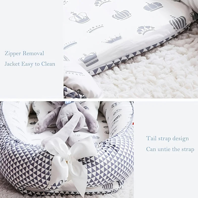 Baby Nest for Sleeping Newborn Baby Lounger Cotton Breathable Adjustable