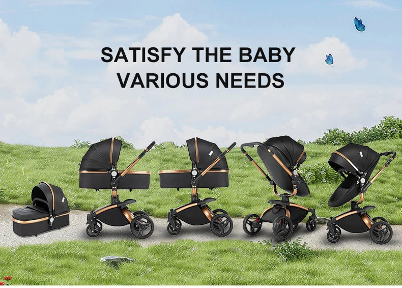 Biomimetic baby stroller 3 in 1 baby car light