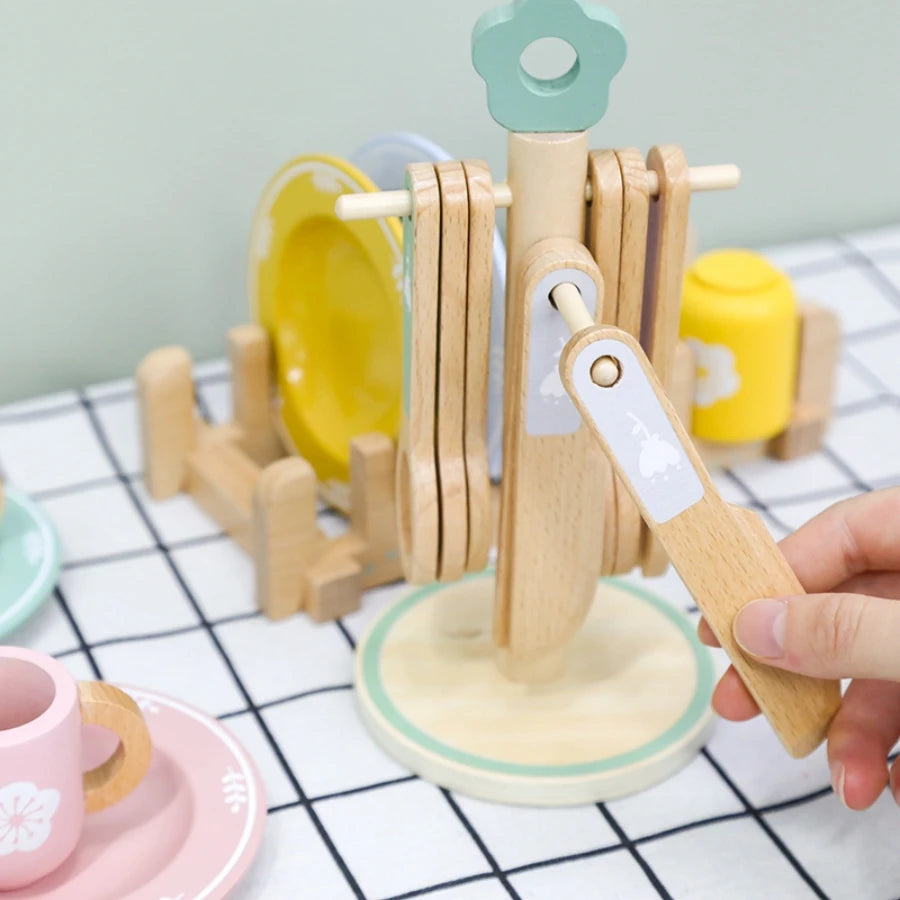 Play House simulation teapot Kitchen wooden