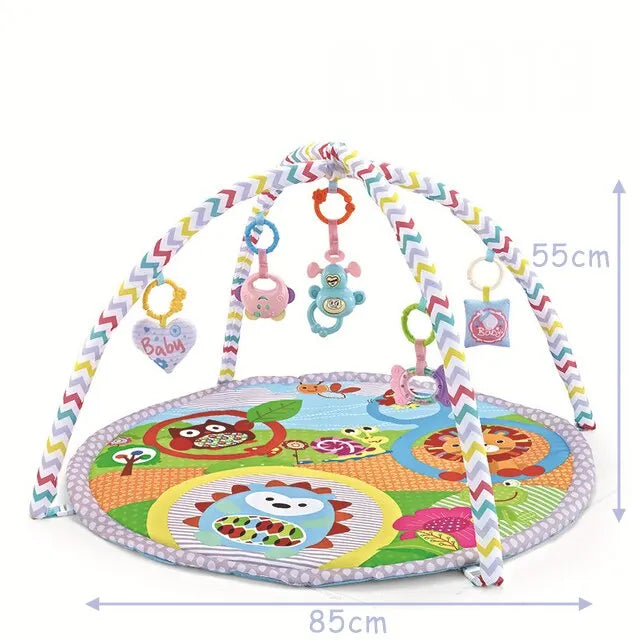 Play Gym Play Mat Tummy Time Fitness Frame Activity Rack with 5 Detachable Toys