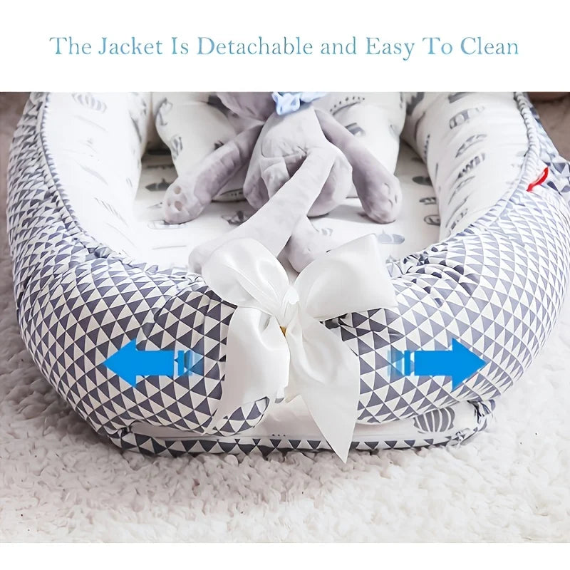 Baby Nest for Sleeping Newborn Baby Lounger Cotton Breathable Adjustable