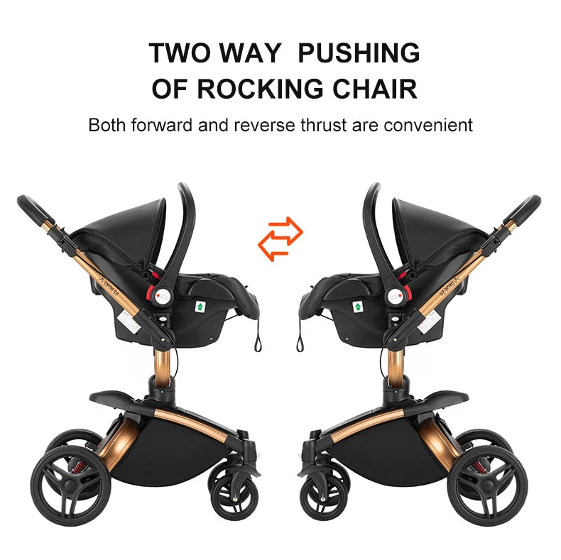 Biomimetic baby stroller 3 in 1 baby car light