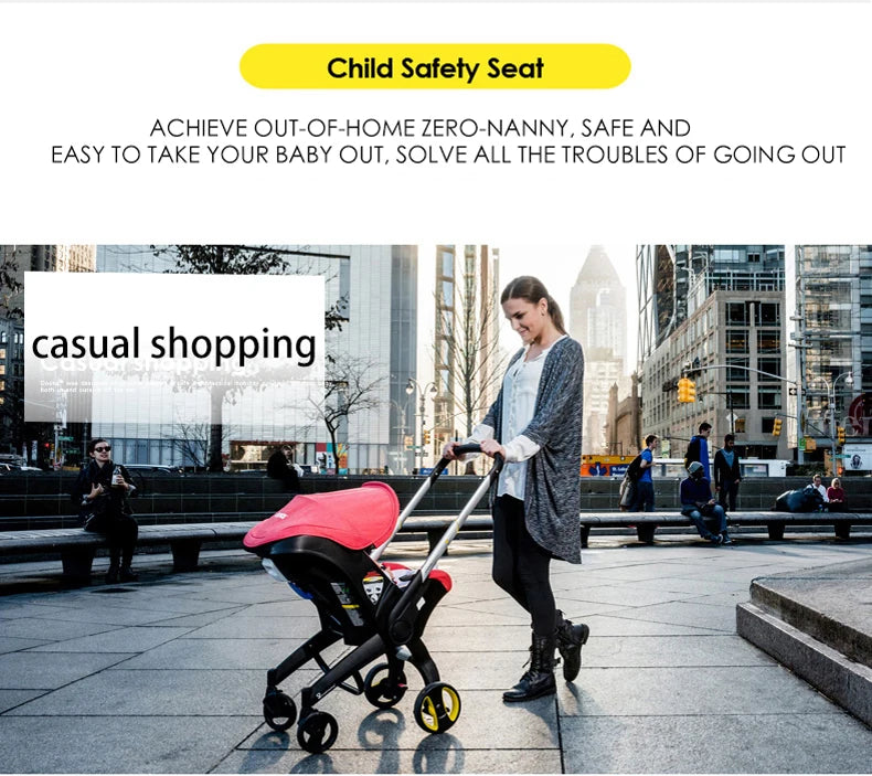 Portable Baby Stroller 4 IN 1 Travel Multifunctional Lightweight Carriage Four Wheel Stroller Mountable Cart For Baby
