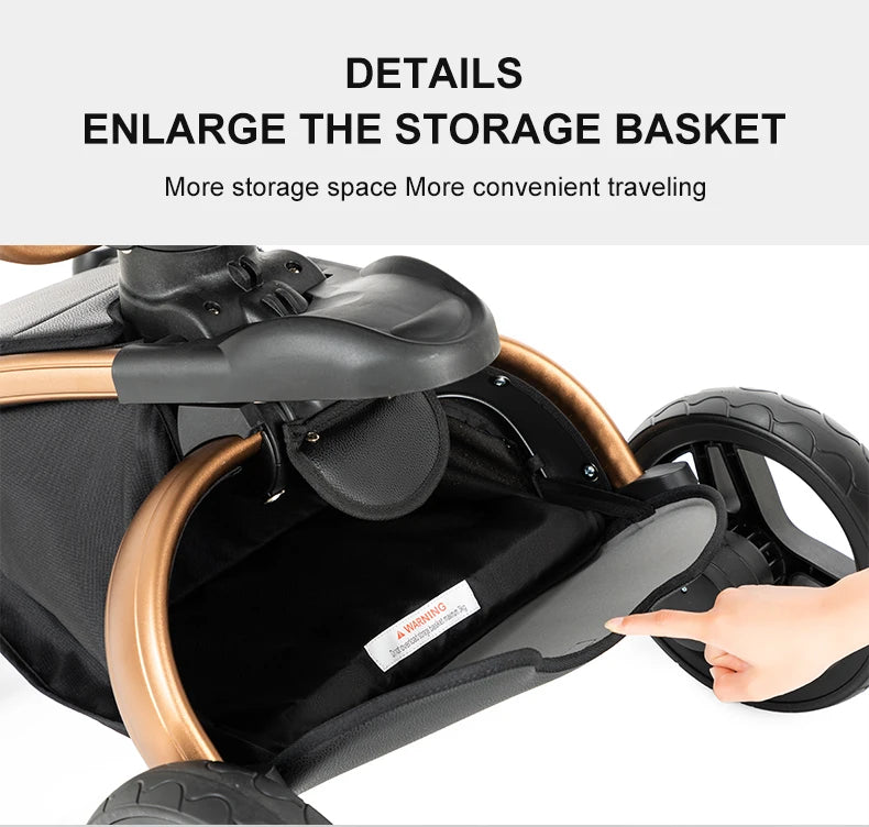 Biomimetic baby stroller 3 in 1 baby car light