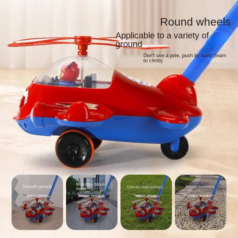 Hand Push Airplane Stroller Toy