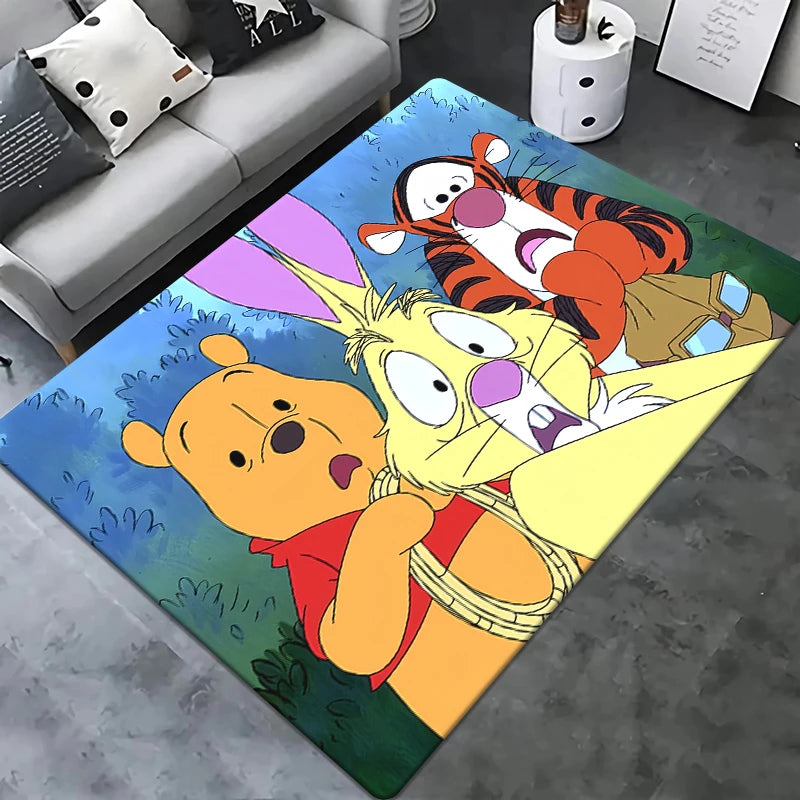 Winnie the Pooh Cartoon Printed Carpet .Living Room Bedroom Entrance Door Mat ,Sofa ,Toilets,Home Decoration Carpet. Picnic Rug