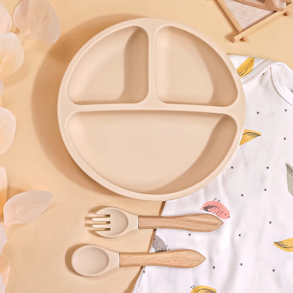 3PCS Silicone Baby Feeding Set