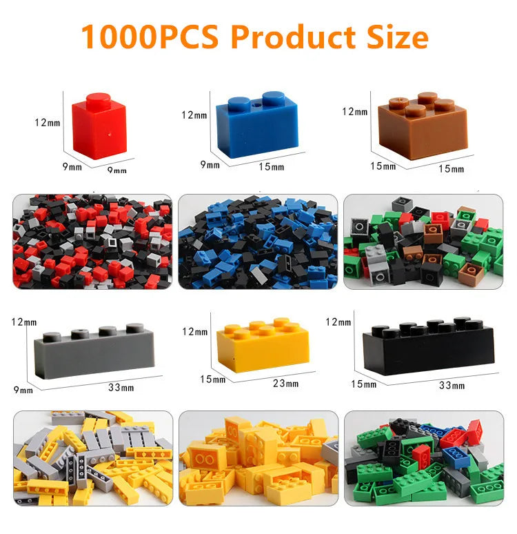 1000 DIY creative building blocks set