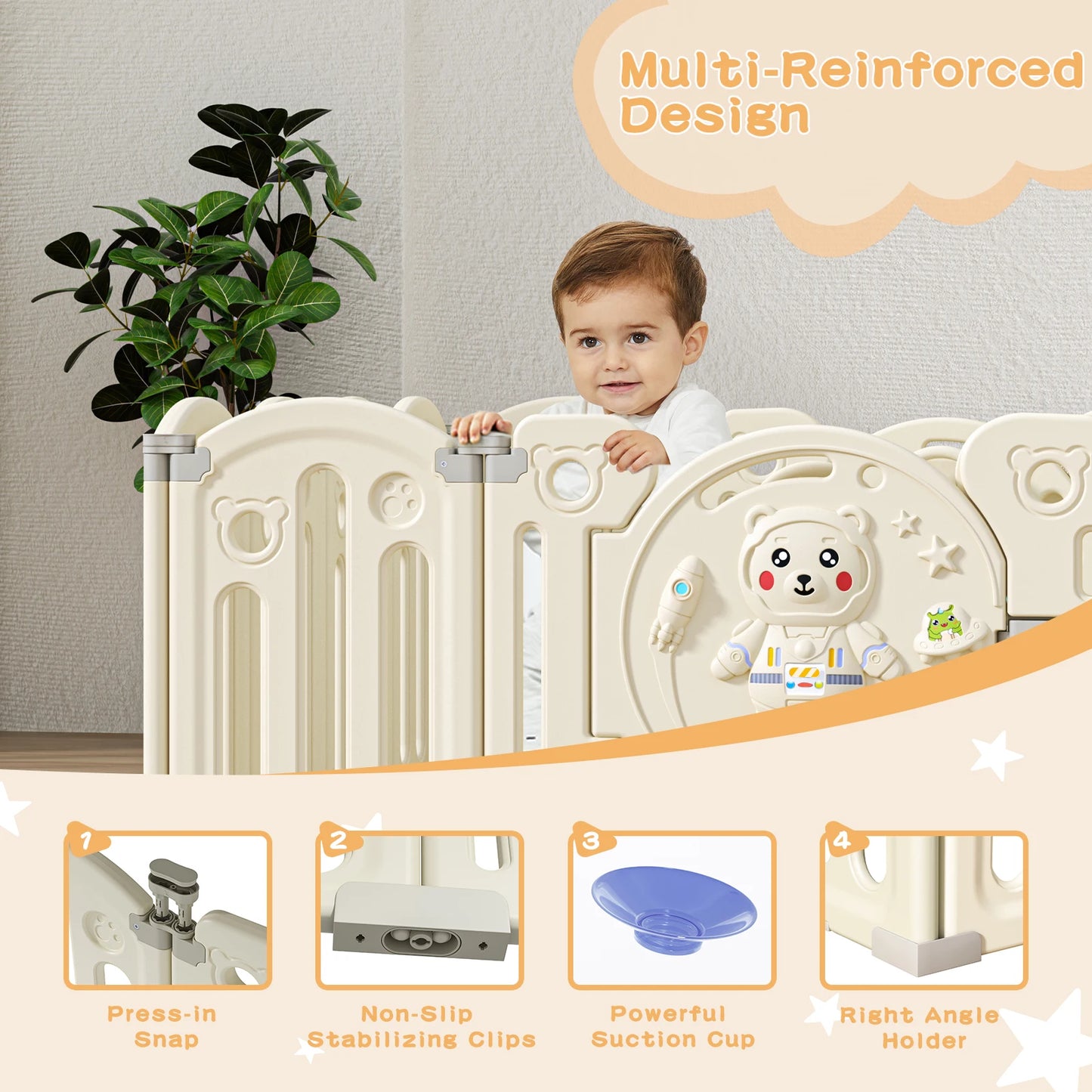 Children's Playpen Baby Safety Fence Luxury Combination Indoor Safety Barrier
