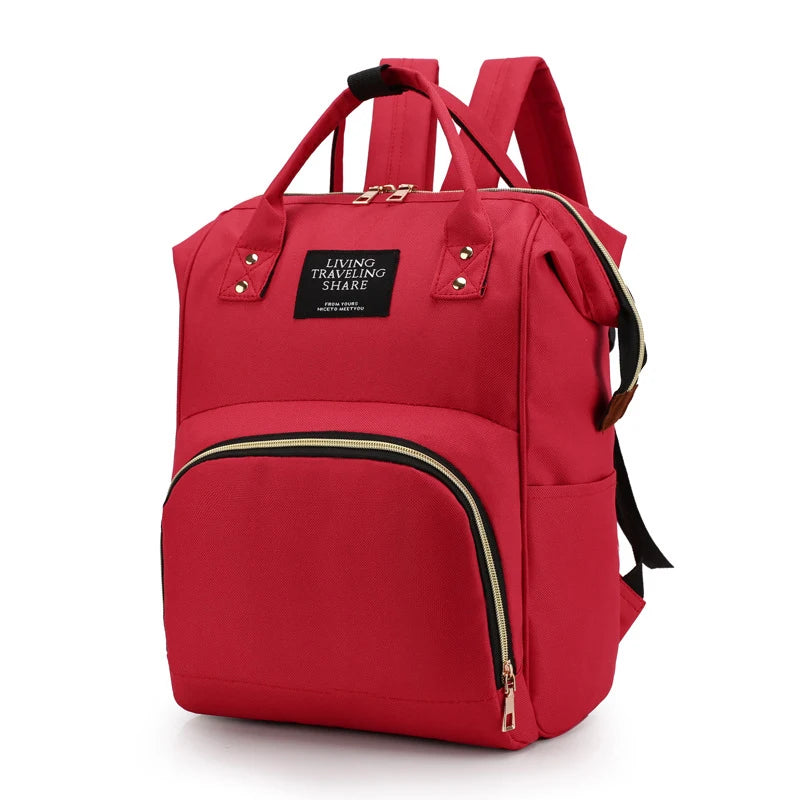 Large Capacity Canvas Mummy Bag Multifunctional Baby Bottle Thermal