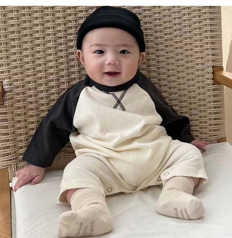 New Spring Autumn Baby Bodysuit Soft Cotton Toddler Jumpsuits for Girls Boys Newborn One-Piece Clothes Korea Style Infant Romper