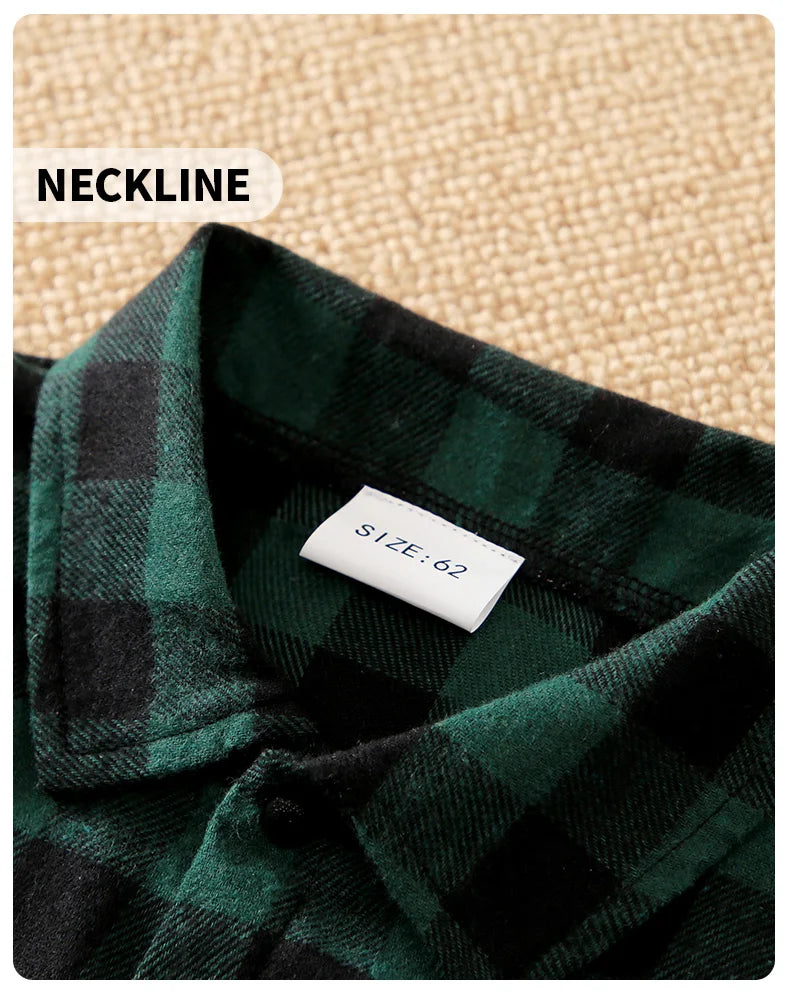 Newborn Baby Boy Clothes Green Plaid Boy Rompers Christmas Jumpsuit One piece Gentleman Suit New Year Costume For Babies