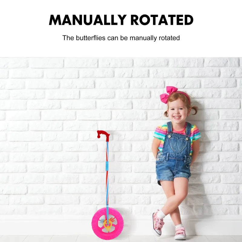 Children'S Baby 2-Section Walking Stroller With Wheels Toddler Stroller Push Walker Wheels Learning Along Pvc Color Random
