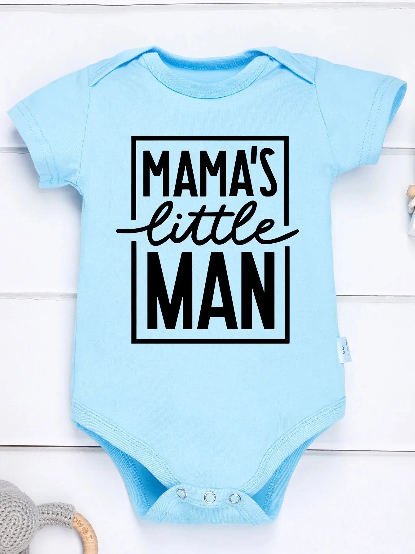 Mama's Little Man Baby Boy Clothes Khaki Pure Cotton Newborn Onesies Soft Skin-friendly Daily Casual Toddler Romper 0-24 Months
